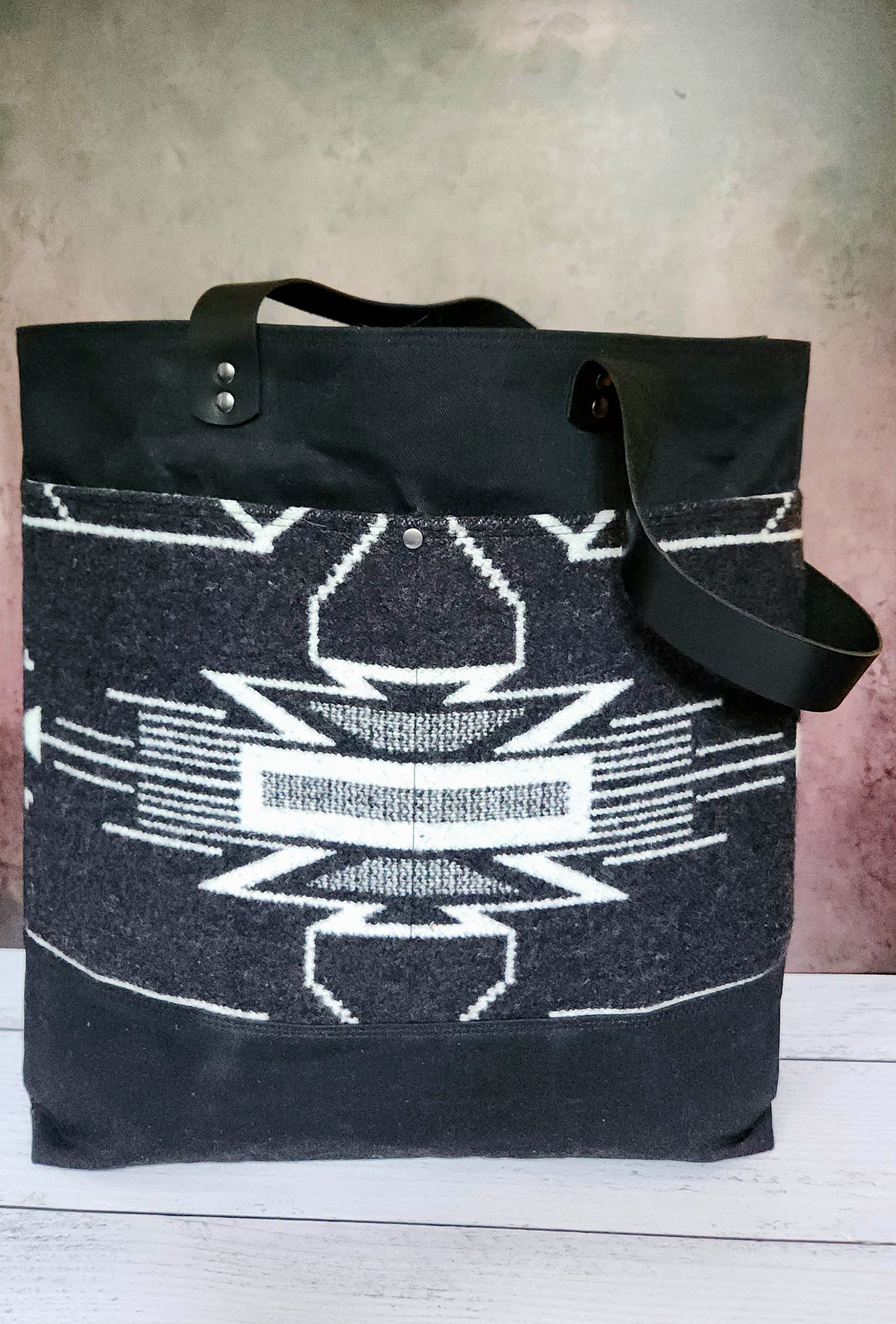 Wool and Canvas Tote Bag